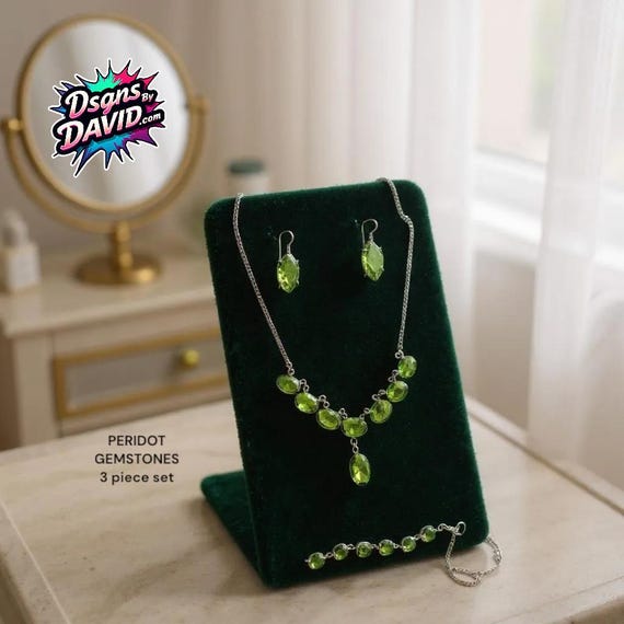 PERIDOT 3 piece GEMSTONE SET