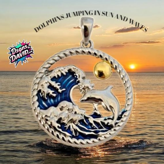JUMPING DOLPHINS in Sun and Waves