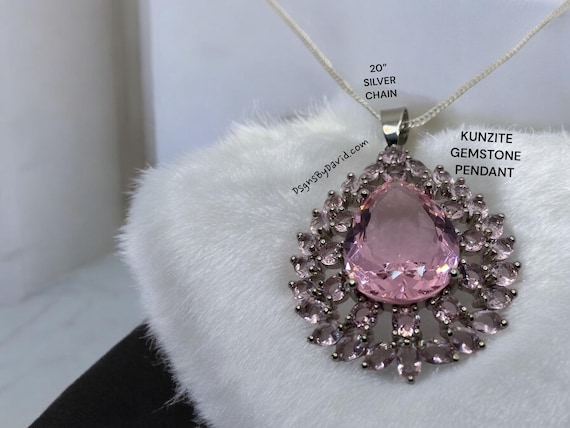 LOVERS KUNZITE GEMSTONE Pendant Necklace