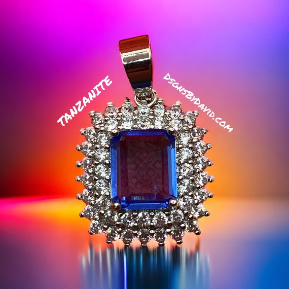 Rich BLUE VIOLET TANZANITE Pendant Necklace
