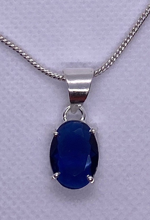 BLUE ALEXANDRITE Pendant Necklace