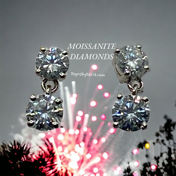 MOISSANITE DIAMOND WHITE Earrings