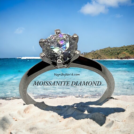2 ct MOISSANITE DIAMOND 10" RING