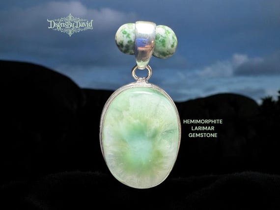 HEMIMORPHITE LARIMAR and JADE Necklace