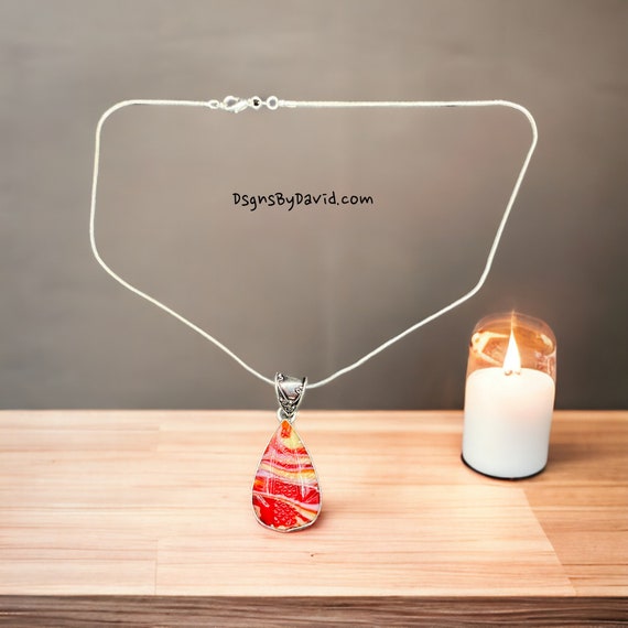 Carved Red SULEMANI HALIL Pendant Necklace