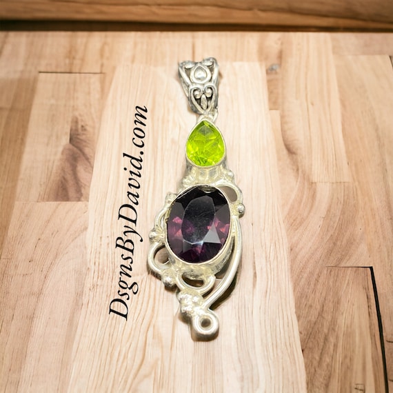 AMETHYST with PERIDOT Necklace