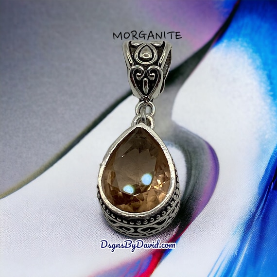 MORGANITE GEMSTONE Pendant Necklace