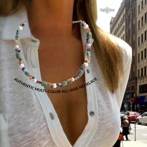 AUTHENTIC MULTI-COLOR All Jade Necklace