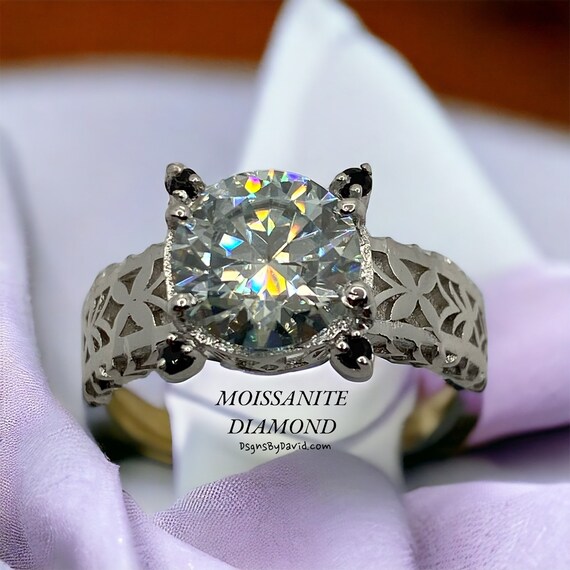 White Ice MOISSANITE DIAMOND Ring