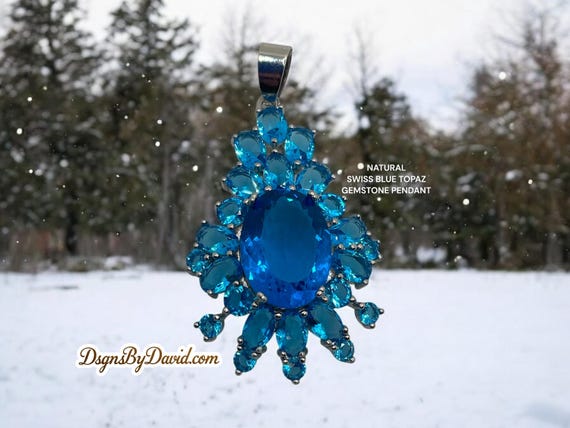 NATURAL SWISS BLUE Topaz Beaded Necklace