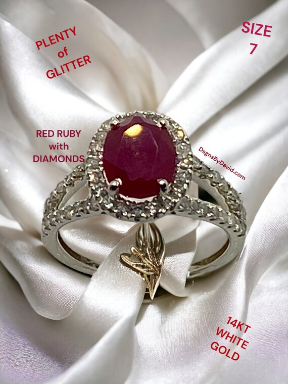 Natural RED RUBY and DIAMOND Ring (7)
