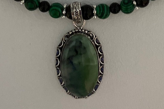 Green Jade Pendant Necklace