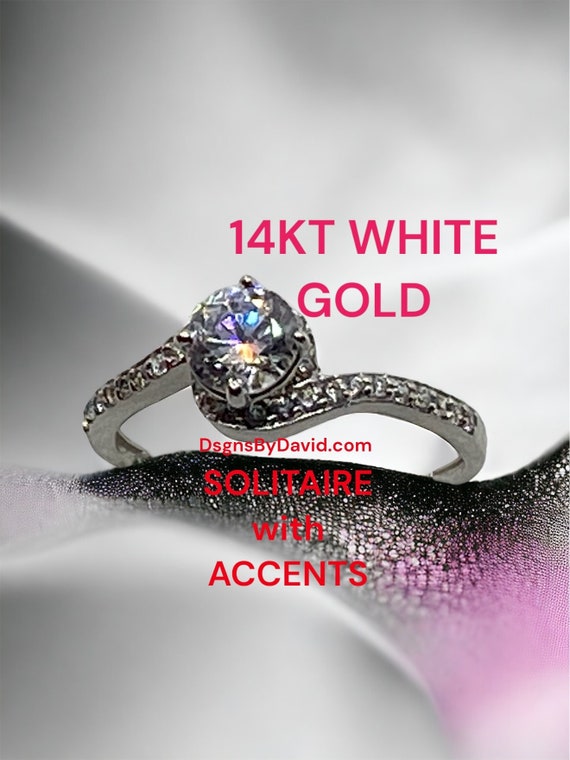 RARE 14KT GOLD SOLITAIRE Diamond Ring (9)