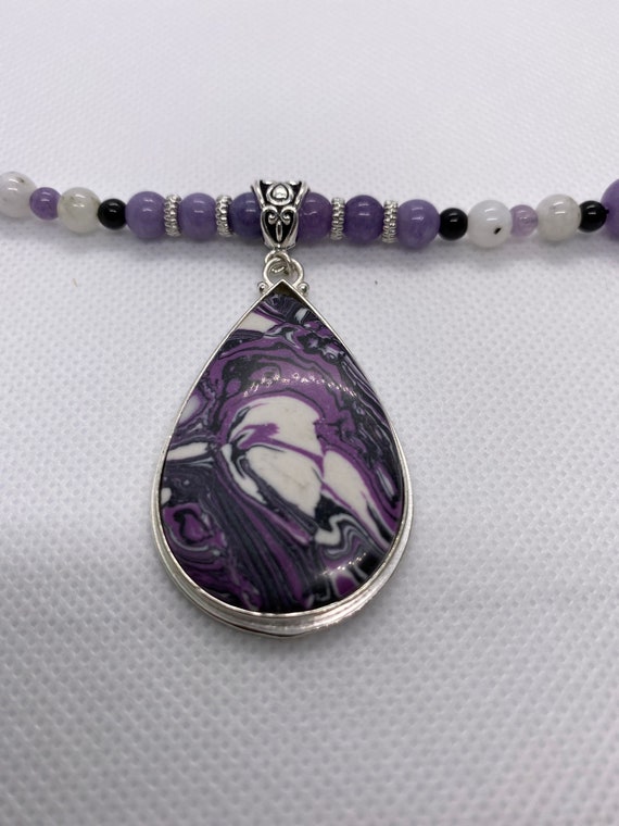 RAINBOW CALSILICA Pendant Necklace