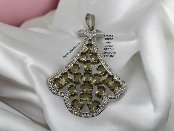 CAPTIVATING SMOKY TOPAZ Pendant Necklace