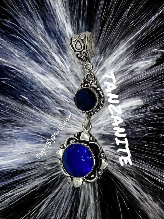 GLITZY TANZANITE Pendant Necklace