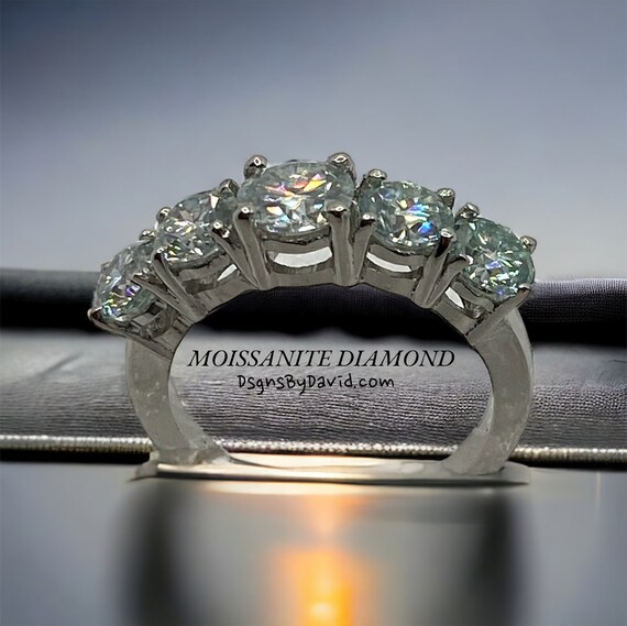 MOISSANITE DIAMOND 5 Stone Ring