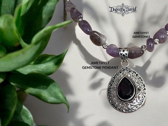 NATURAL ETHNIC DESIGN Amethyst Necklace