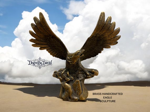 HANDCRAFTED BRASS EAGLE Sculpture