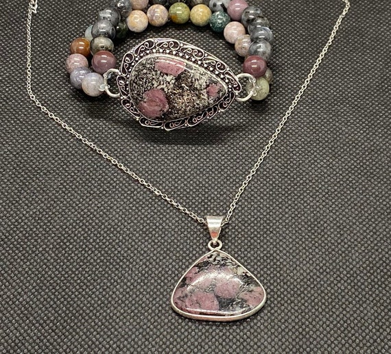 EUDIALYTE PENDANT and BRACELET