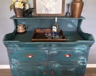 Beautiful Patina copper dry sink bar