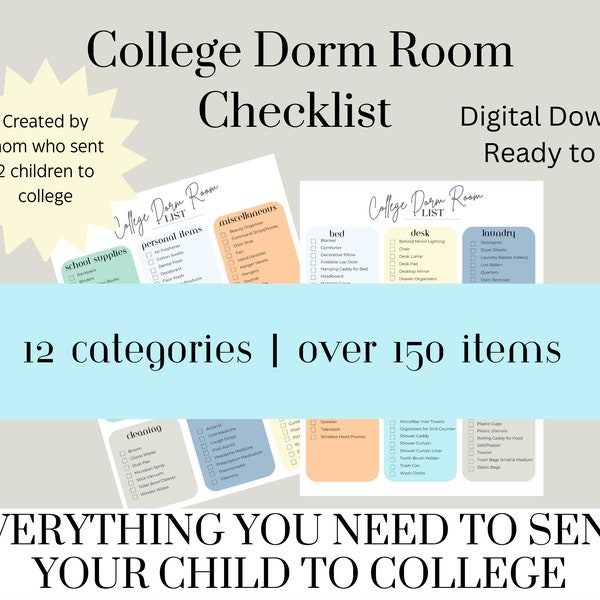 College Dorm Room Checklist