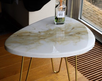 Stylish Marble Finish Coffee Table - Perfect for Modern Interiors, Color and Size Options