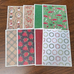 Red Truck Christmas card set //A2 sized// 8 pcs set