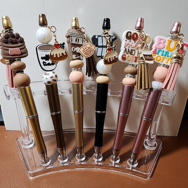 Coffee Themed Beaded Pens