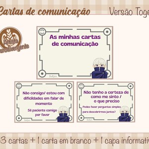 Cartas de comunicação diária | Não falando | Não verbal | Semi Verbal | Autismo | Neurodivergente |  Jujutsu Kaisen | Inumaki Toge