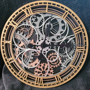 Steampunk style wall clock