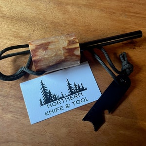 ferro rod w/fatwood handle