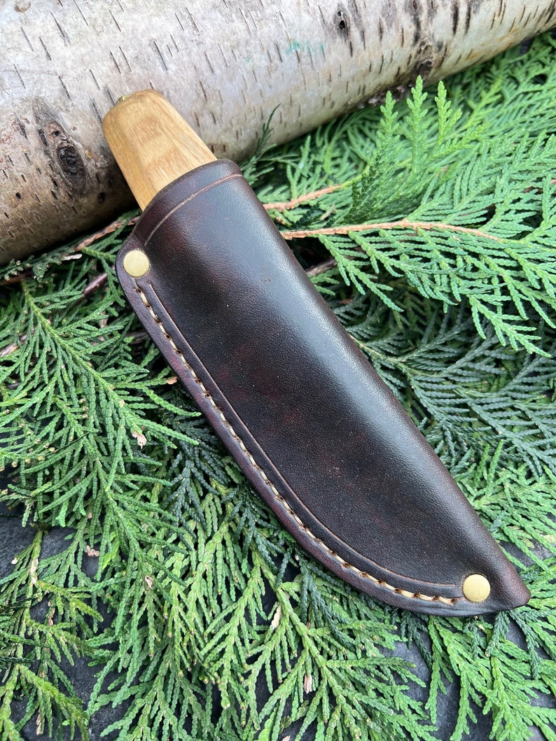 Wood Carving Knife,small Puukko Style Knife W/leather Sheath Etsy
