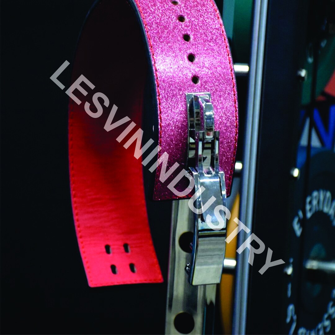PINK GLITTER LEVER Belt Weightlifting Belt Anime Lever Etsy UK