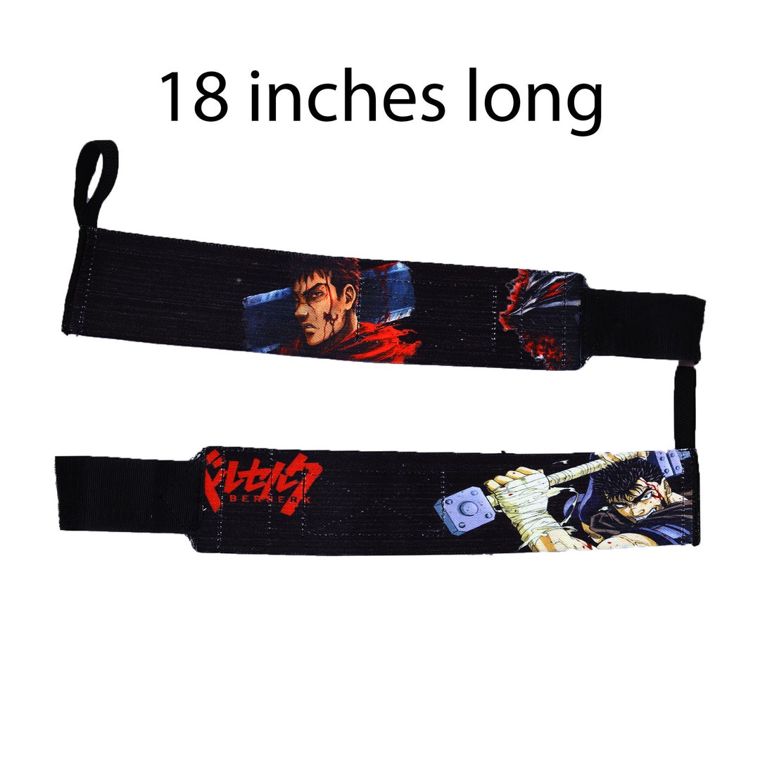 Anime Wrist Wraps for Powerlifters , Berserk Anime Wrist Wraps , Anime