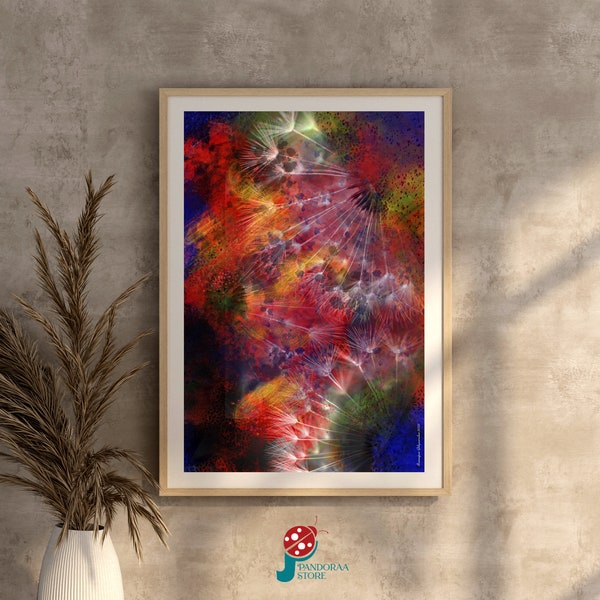 Trendy Provocative Colorful Abstract Digital Download - JPG Modern Printable Art