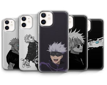 Funda para teléfono Satoru Gojo Jujutsu Kaisen Cursed Anime Manga para iPhone 16e Pro Max 15 14 13 12, Samsung S25 S24 FE, Google Pixel 9A Pro