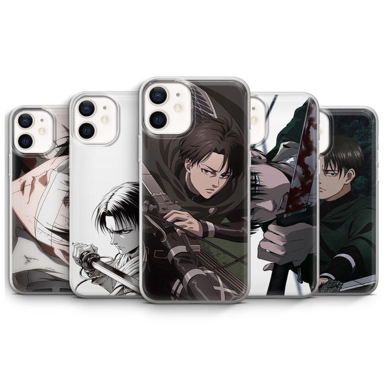 Funda de teléfono de Attack on Titan AOT Levi Ackerman Anime Manga Cover para iPhone 17 / Samsung S25 / Google Pixel 10 imagen 1