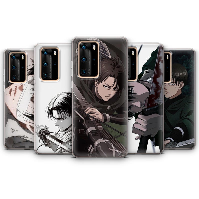 Funda de teléfono de Attack on Titan AOT Levi Ackerman Anime Manga Cover para iPhone 17 / Samsung S25 / Google Pixel 10 imagen 9