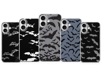 Bat Phone Case Spooky Gothic Bats Cover for iPhone 18 | Samsung S26 | Google Pixel 11