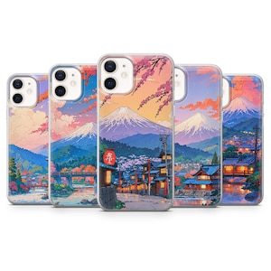 Ukiyo E Phone Case Japan Scenery Sakura Mountain Cover for iPhone 17 | Samsung S25 | Google Pixel 10