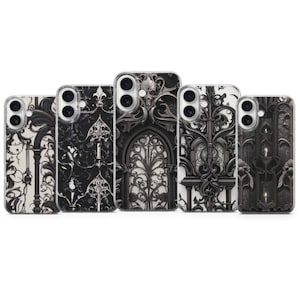 Coque de téléphone gothique noire avec motif gothique pour iPhone 18 Pro Max | Samsung S26 Fe | Google Pixel 11 Pro XL