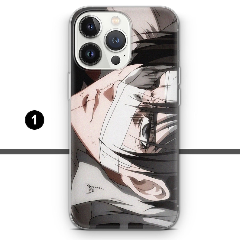 Funda de teléfono de Attack on Titan AOT Levi Ackerman Anime Manga Cover para iPhone 17 / Samsung S25 / Google Pixel 10 1