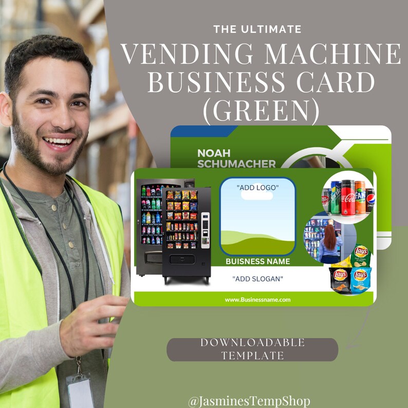 The Ultimate Vending Machine Business Card Canva Template Etsy