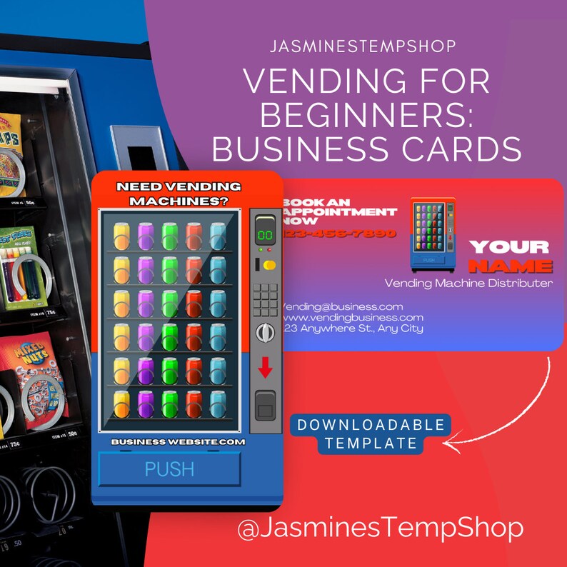 Vending Machine Unique Business Cards Vending Machines Etsy