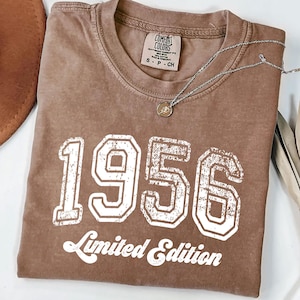 1956 Birthday T-Shirt: Comfort Colors Retro Limited Edition Tee