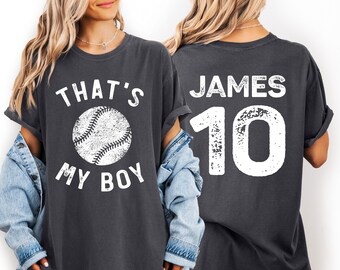 Personalized Baseball Mom Comfort Colors T-Shirt: Game Day Tee