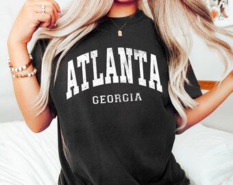 Distressed Atlanta Georgia T-Shirt: Retro College Tee, City Souvenir