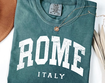 Vintage Rome Italy T-Shirt: Distressed Comfort Colors Tee