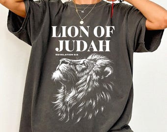 Lion of Judah T-Shirt, Revelation 5:5, Christian Graphic Tee